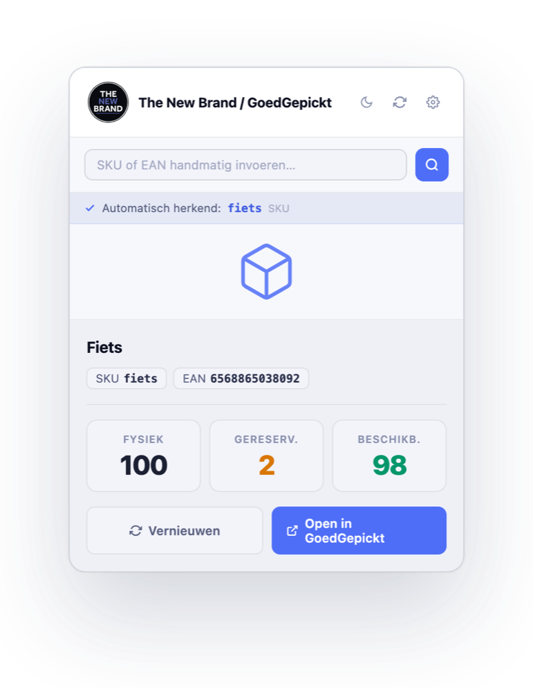 GoedGepickt Product Info — overzicht